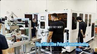 Automatic Assembly Production Line for Air Bag Filter – On‑Site Commissioning at Polish Customer’s F