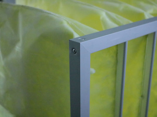 Galvanized Steel Synthetic Media G4 8 Pockets Hepa Filtration Systems Green