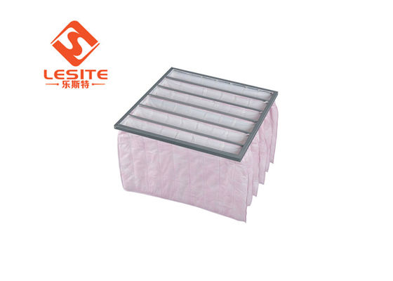 Aluminum Recycled Washable H14 Pocket Bag Air Filters Pink Color