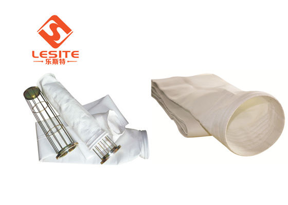 Good Air Permeability 2mm Dust Bag Filter , Baghouse Filter Bags White