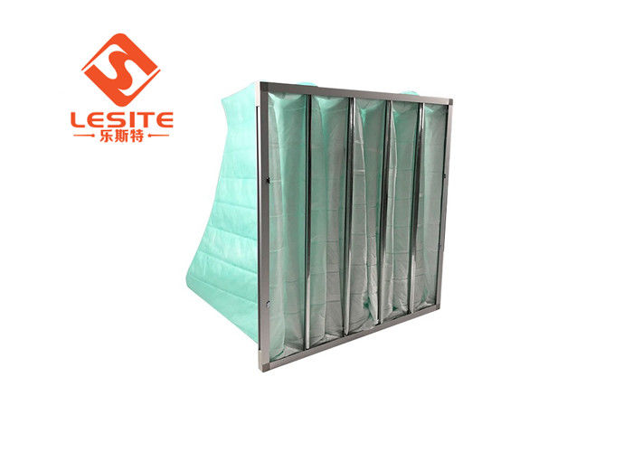Small Resistance Glass Fiber 21mm H14 Aluminum Bag Filter ,  Pocket Air Filter